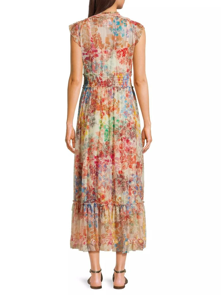 Johnny Was Mazzy Embroidered Mesh Dress 5