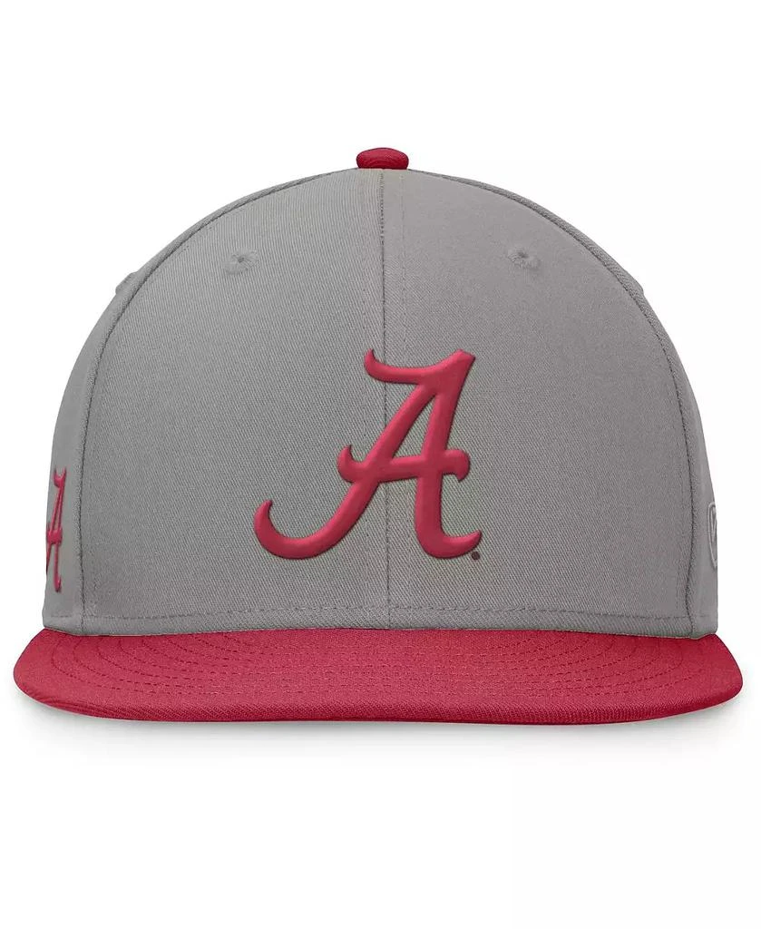 Top of the World Men's Gray/Crimson Alabama Crimson Tide Rally Two-Tone Fitted Hat 3