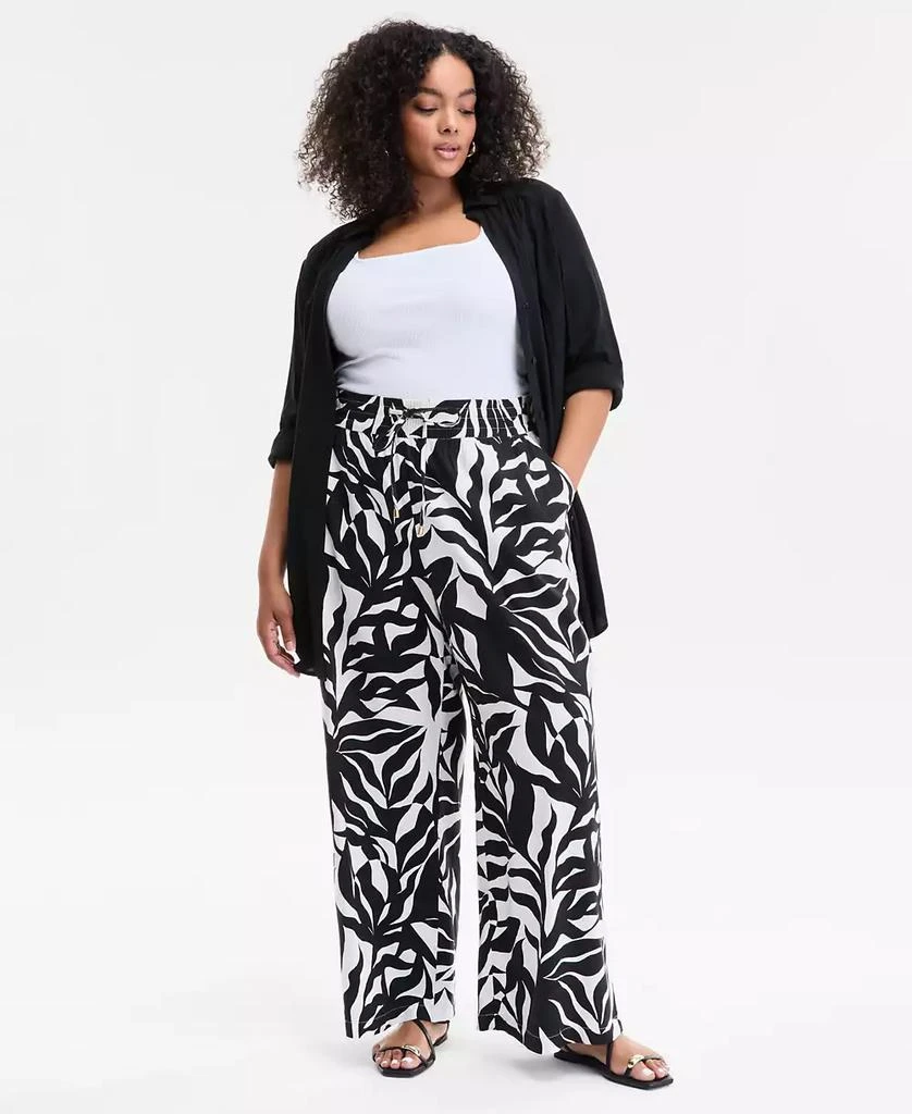 INC International Women's Printed Wide-Leg Pants, P/XS-3X, Exclusively at Macy's 1