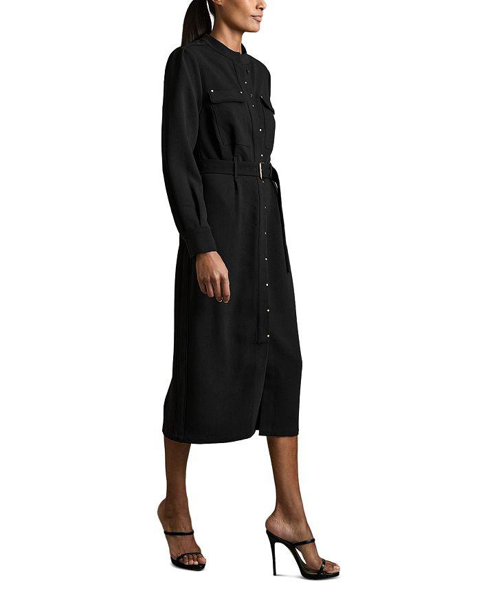 REISS Belted Long Sleeve Shirt Dress