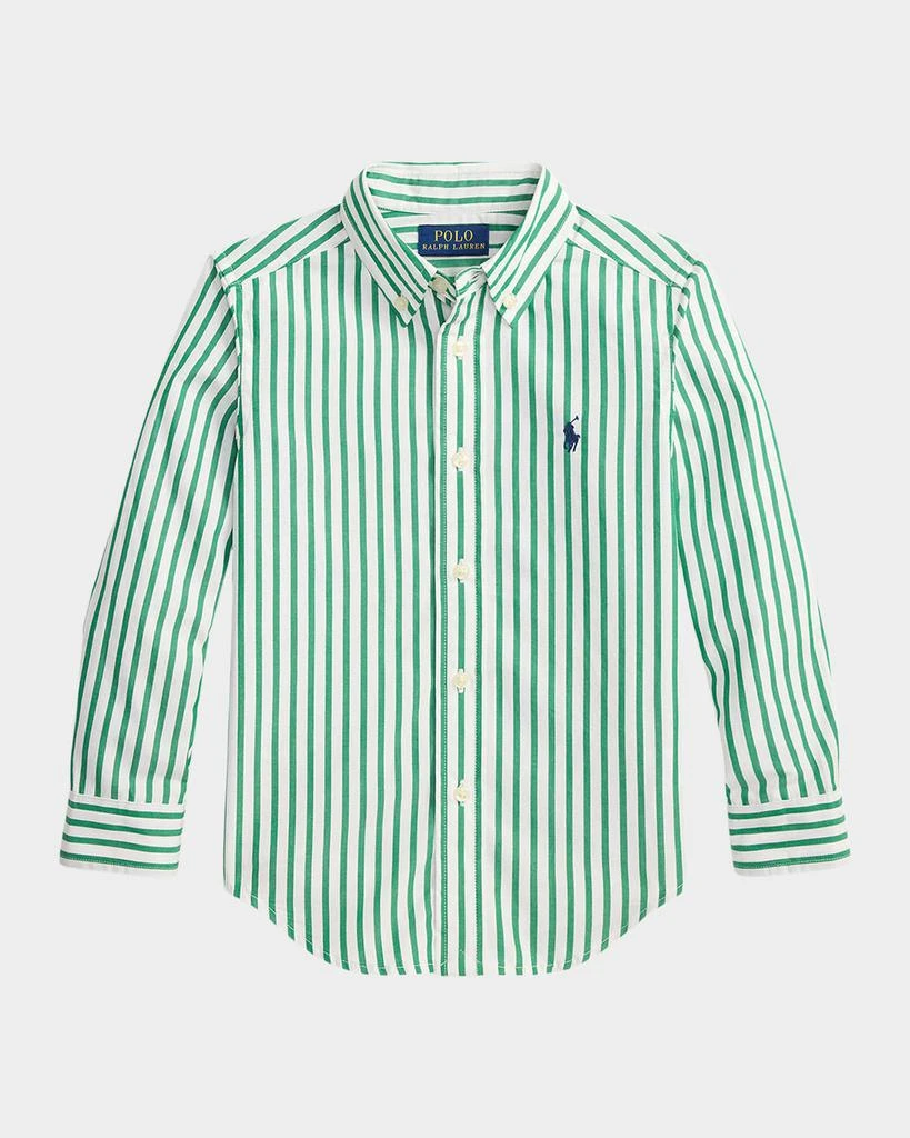 Ralph Lauren Boy
s Striped Cotton Poplin Shirt, Size 2-7