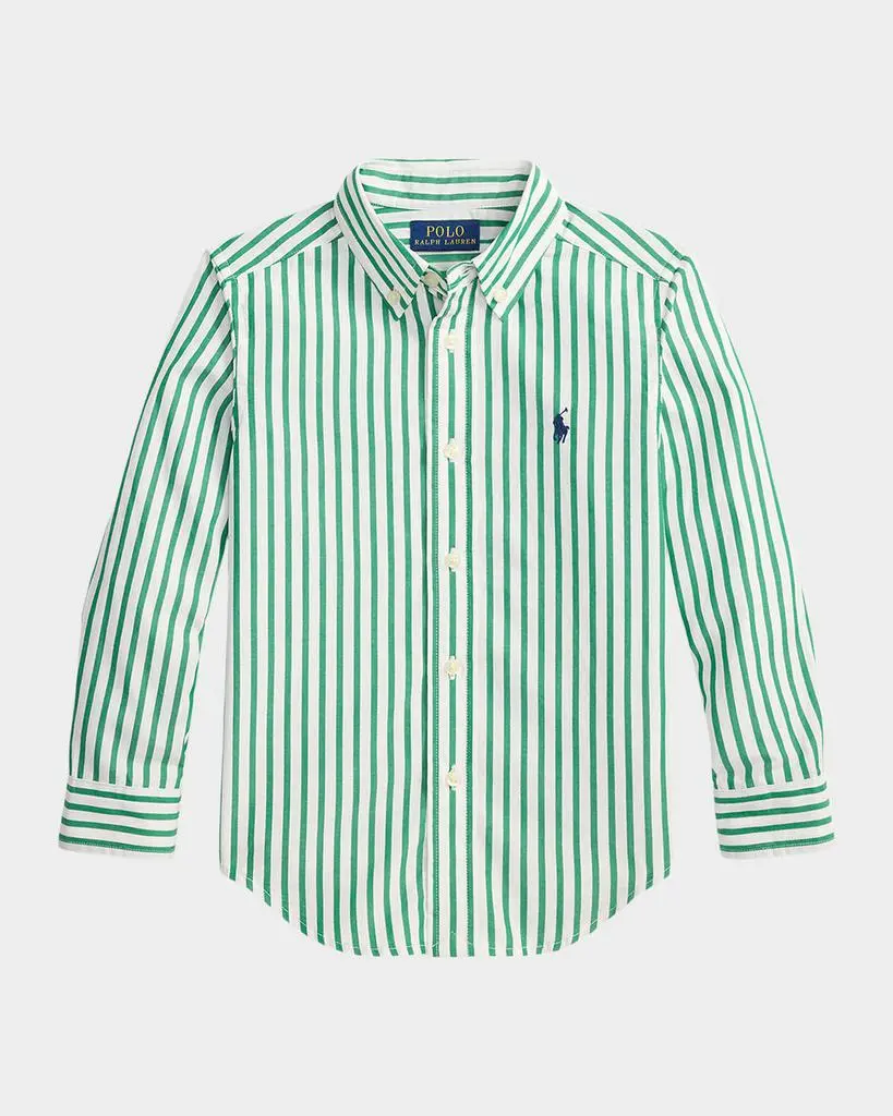 Ralph Lauren Boy's Striped Cotton Poplin Shirt, Size 2-7