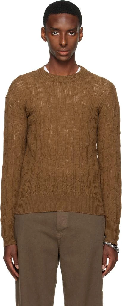 Dries Van Noten Brown Crewneck Sweater 1