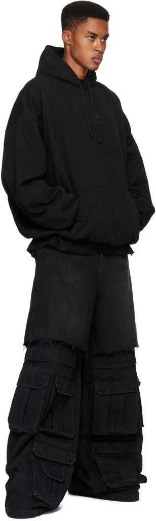 おしゃれアイテム【vetements】Oval Logo Cropped Boxy Hoodie Vetements Black Oval Logo Cropped Boxy Hoodie - Hoodies