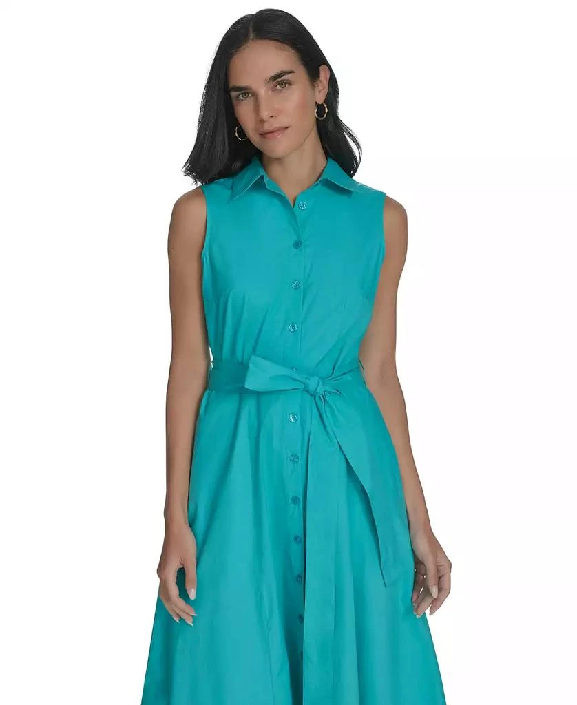 Calvin Klein Women's Cotton Tie-Waist Sleeveless Dress 2