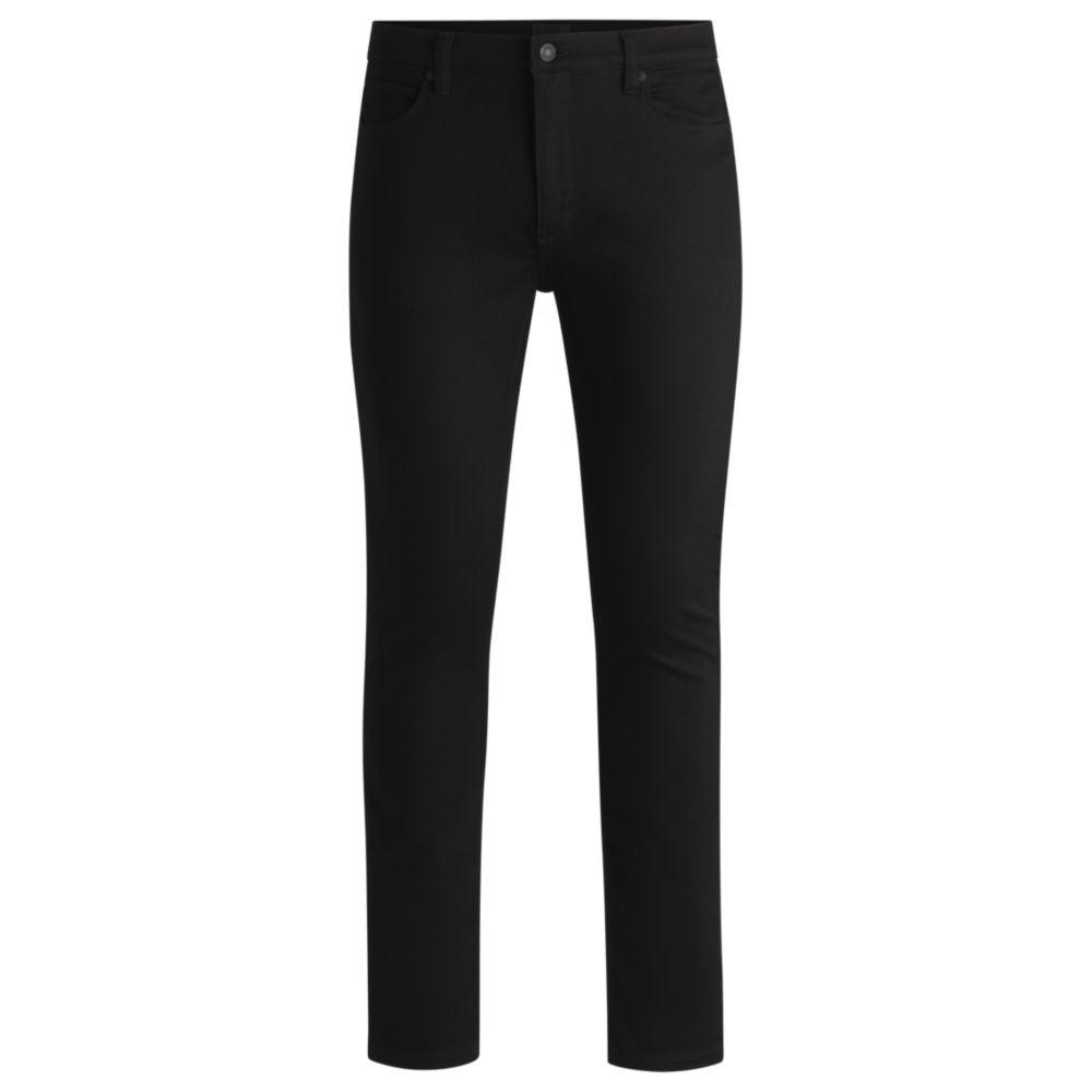 Hugo Boss Extra-slim-fit jeans in ultra-black stretch denim