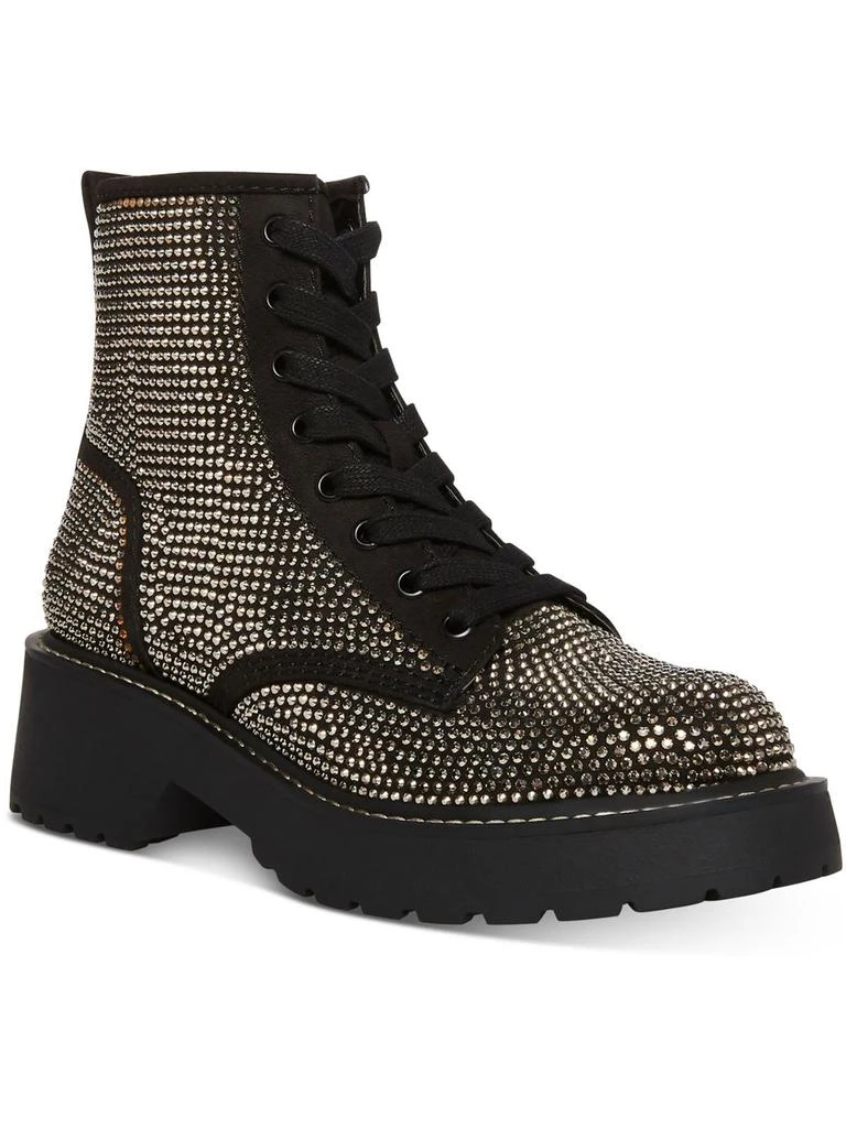 Madden Girl Carra Womens Rhinestone Lug Sole Ankle Boots 18