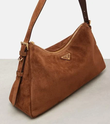 Prada Prada Aimée Large suede shoulder bag 6