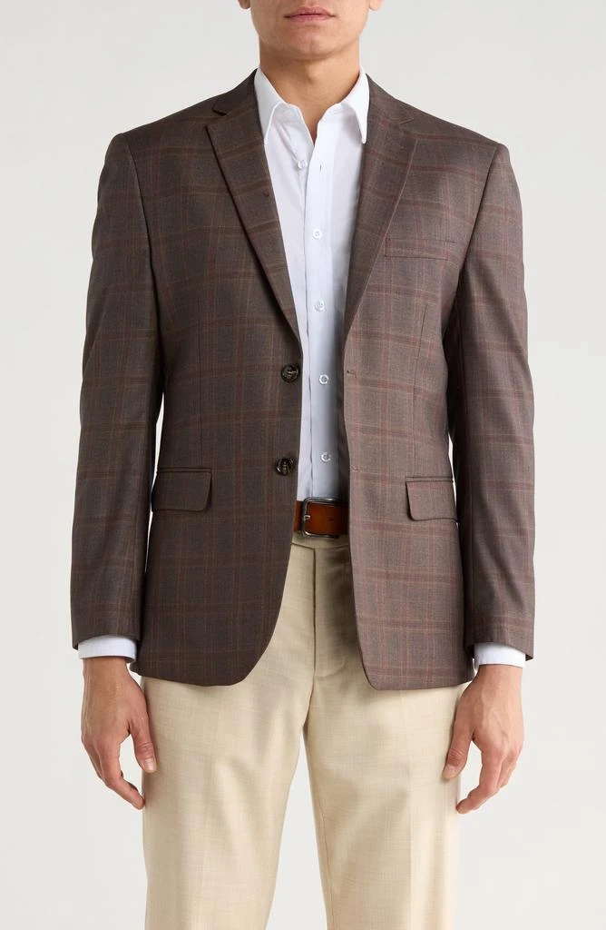  Slim Fit Plaid Blazer