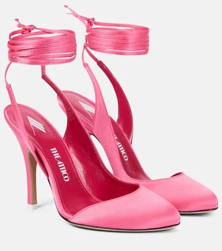 The Attico Carrie satin pumps 1