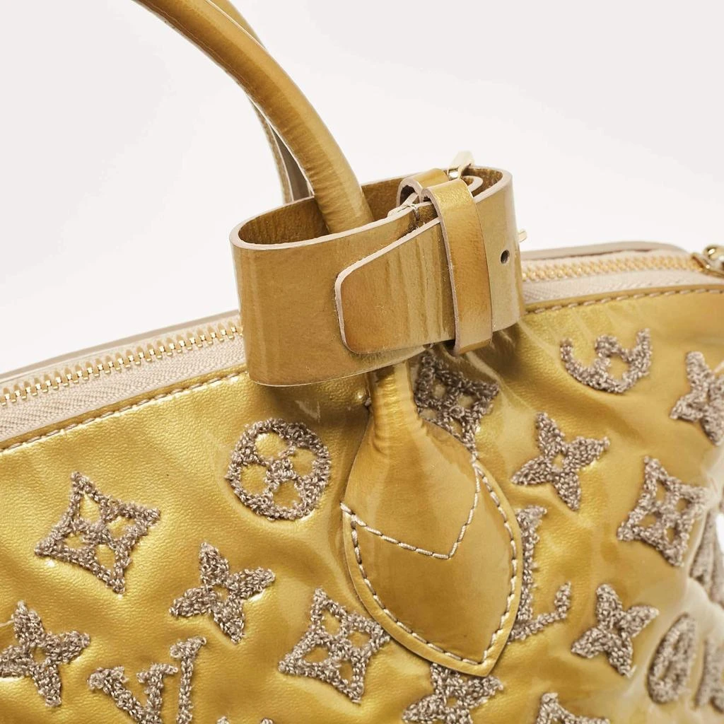 Louis Vuitton Louis Vuitton Gris Monogram Patent Leather Limited Edition Fascination Lockit Bag 6