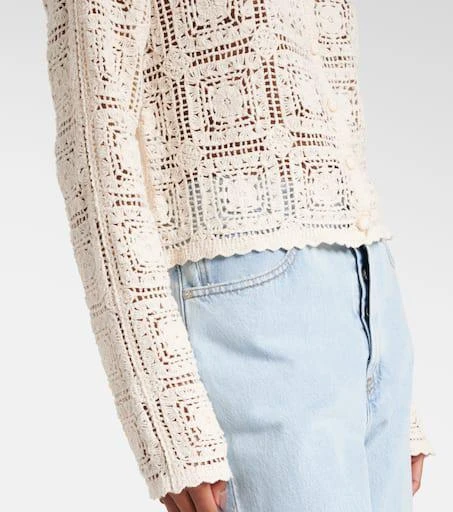 FRAME Crochet cotton cardigan 5