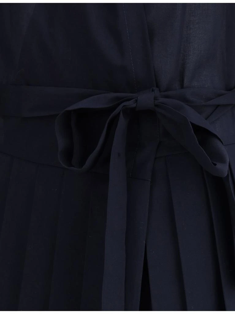 Fabiana Filippi Fabiana Filippi Tied Waist Pleated Muslin Dress 3