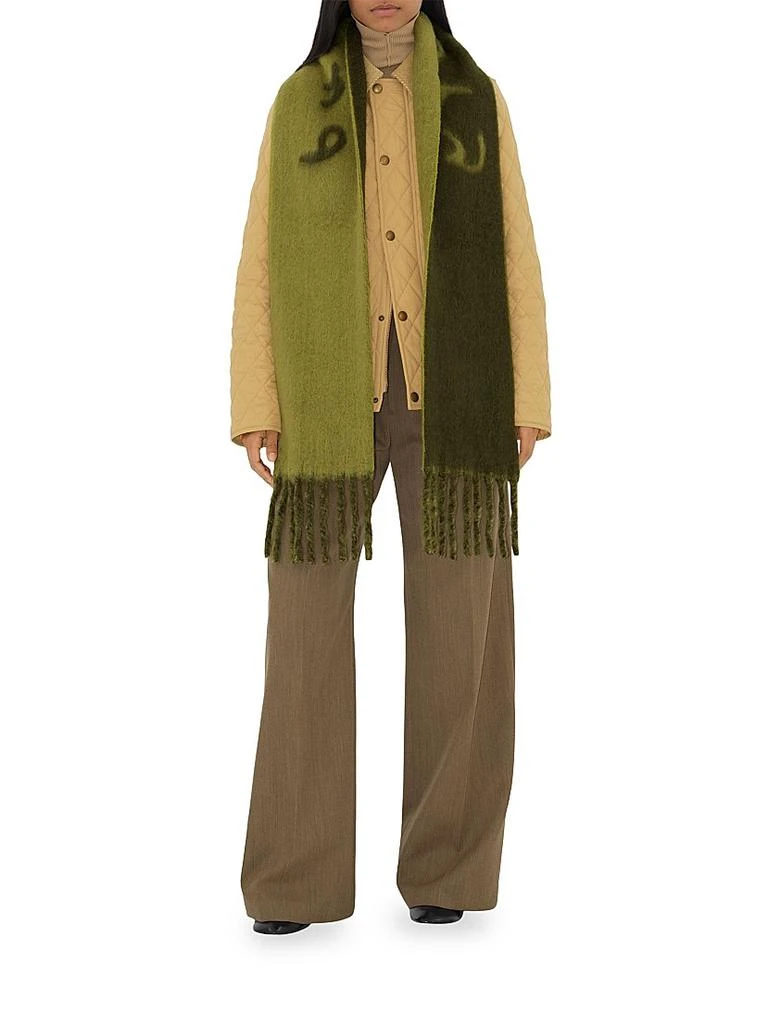Burberry Mu Logo Alpaca-Blend Jacquard Scarf 3