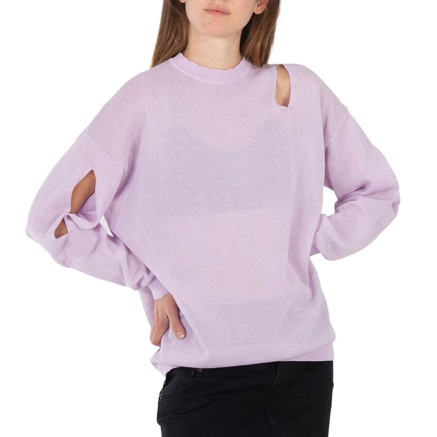 Tibi Dusty Lavendar Slit Detail Oversized Pullover 3