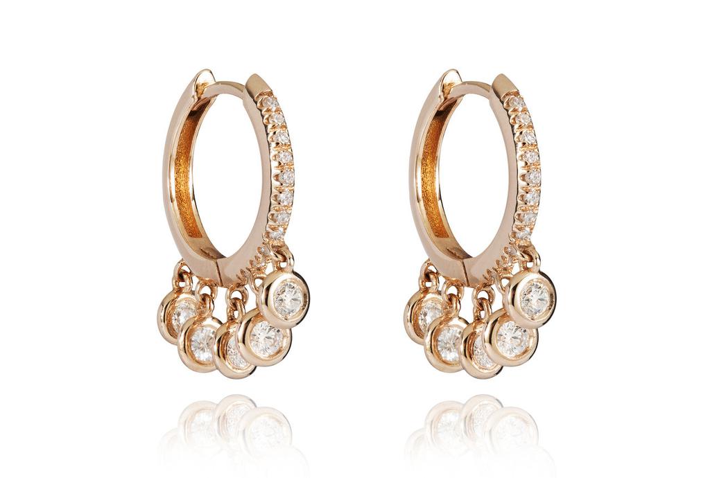 Mozafarian Diamond hoop earrings