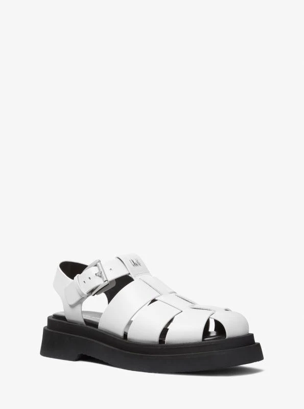 Michael Kors Indy Fisherman Leather Sandal 1