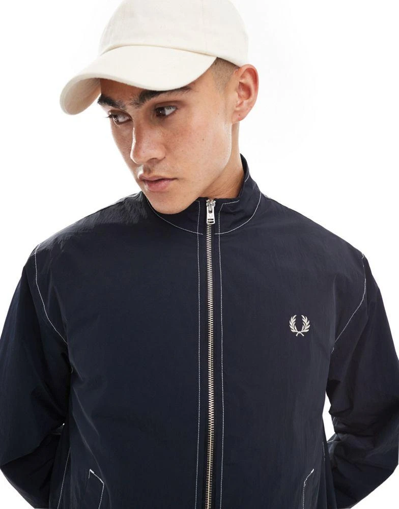 Fred Perry Fred Perry laurel wreath shell jacket in navy 2