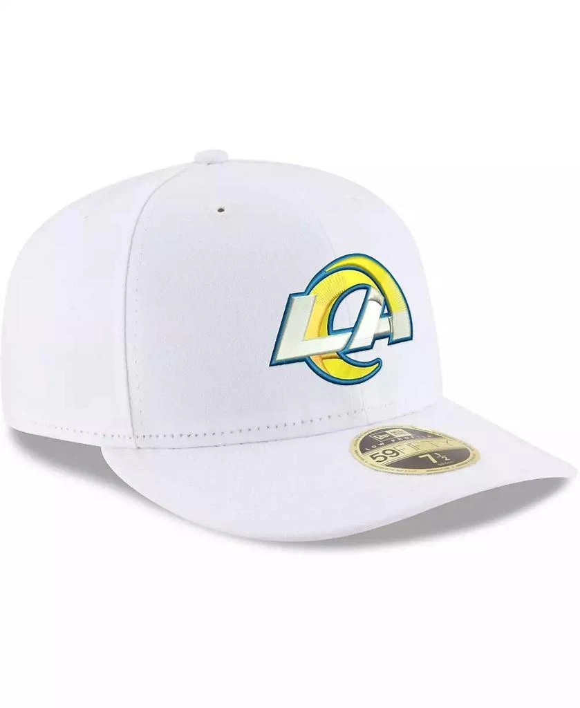 New Era Men's White Los Angeles Rams Team Logo Omaha Low Profile 59FIFTY Fitted Hat 2