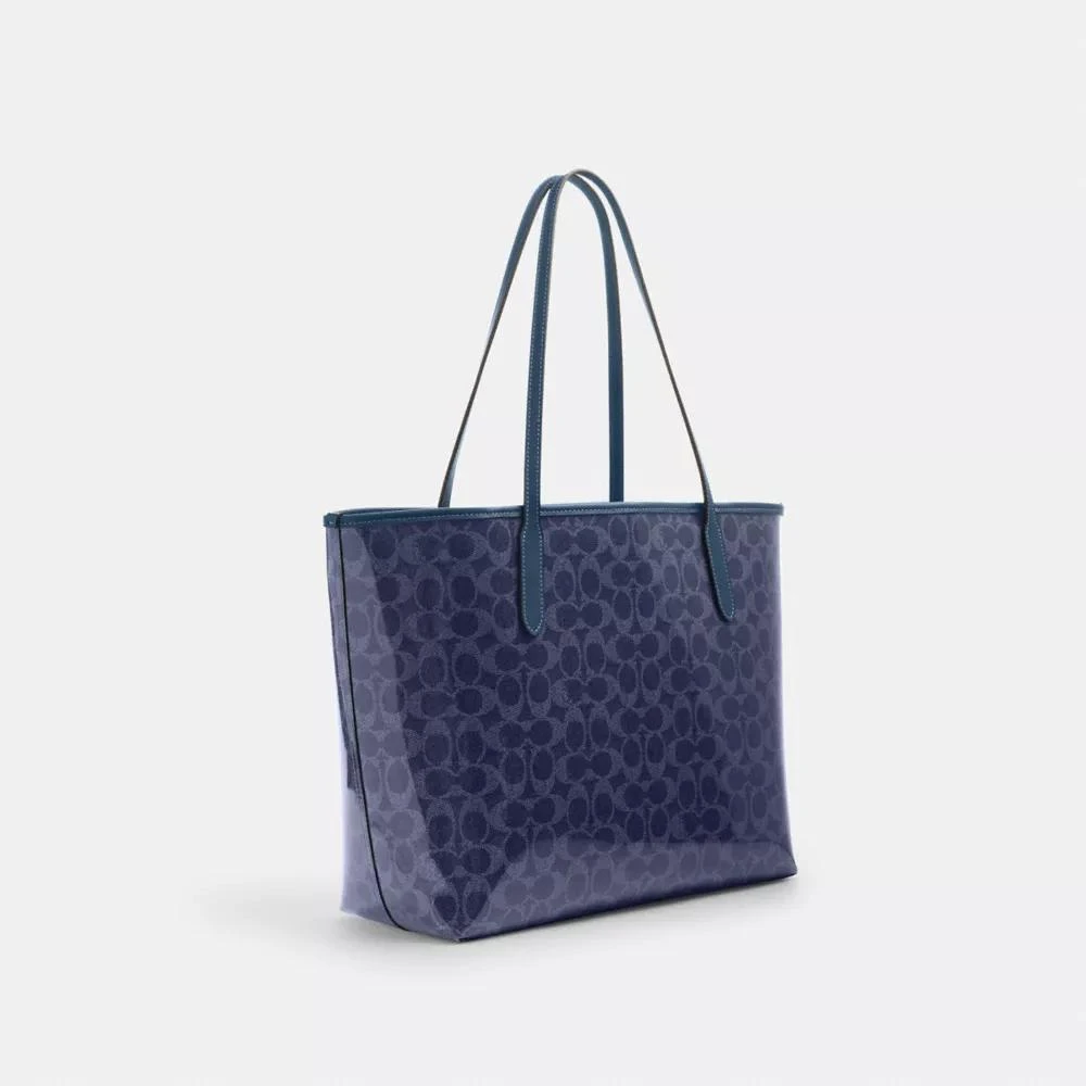 Coach City Tote Bag In Signature Canvas 3