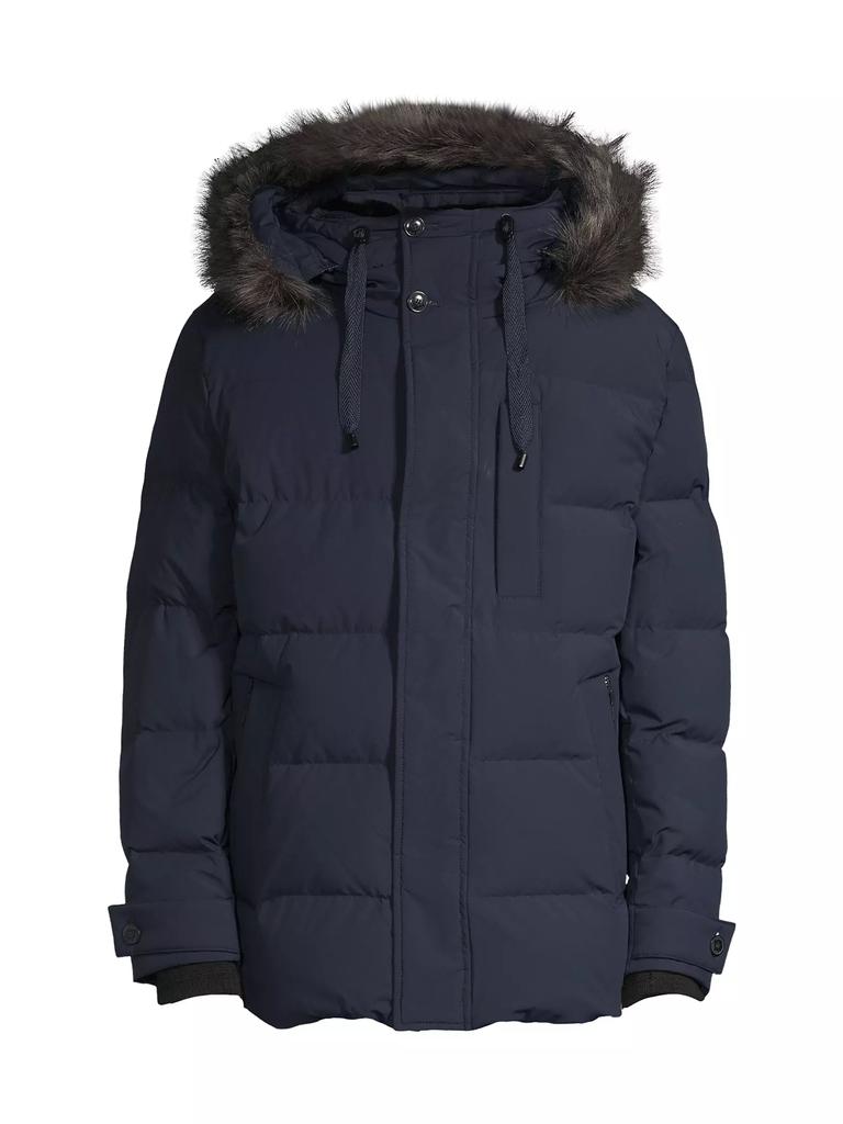 Andrew Marc Bremen Faux Fur Trim Puffer Jacket