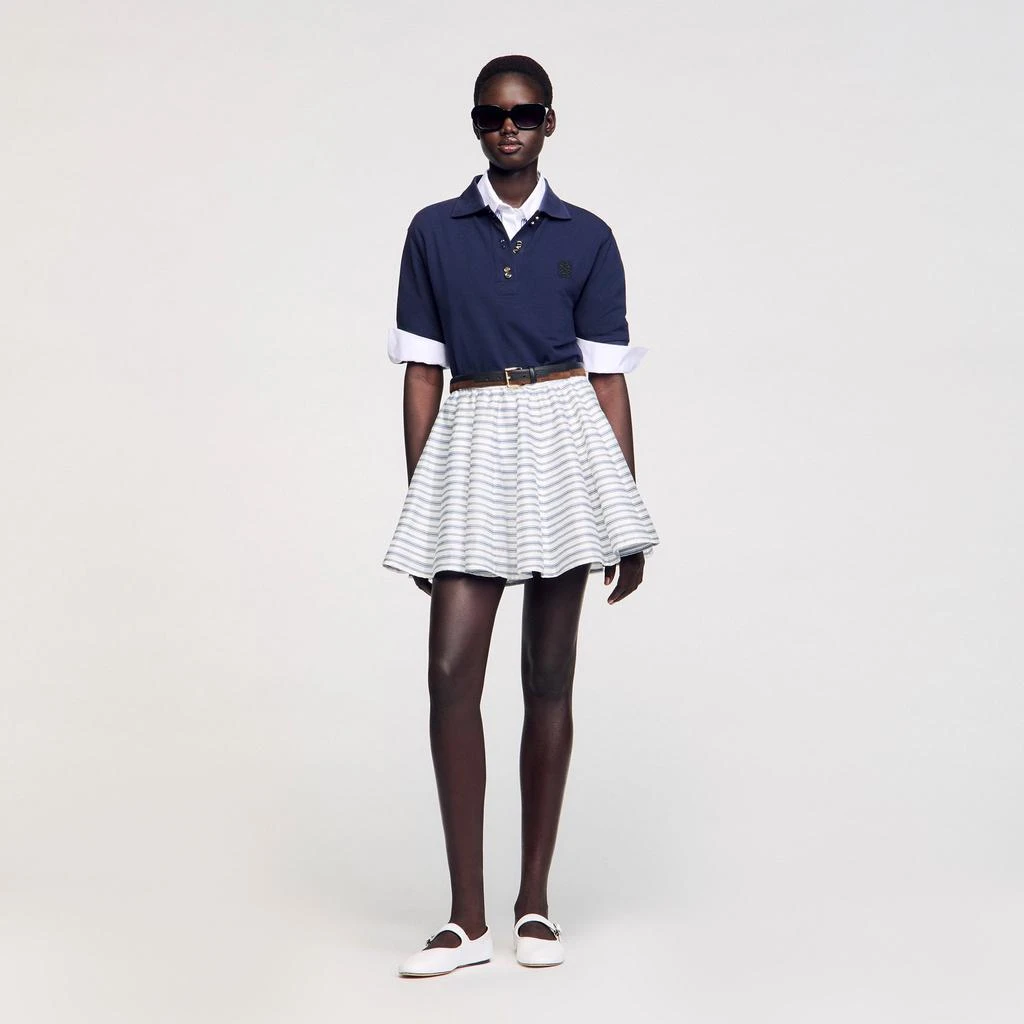 Sandro Spiral print skater skirt 1
