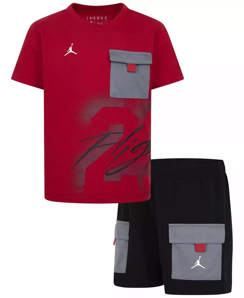 Jordan Toddler Boys 2-Piece 23 Flight Utility Shorts and T-Shirt Set 1