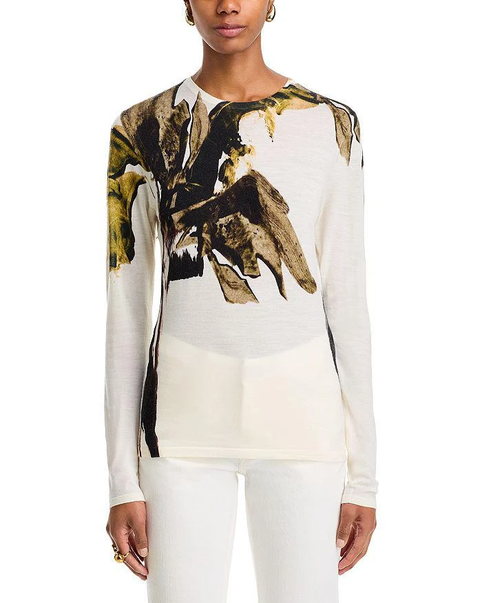 Jason Wu Merino Wool Brushstroke Print Sweater 6