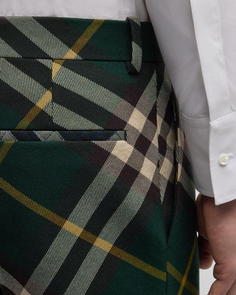 Burberry Men's IP Check Wool Suit Pants 5