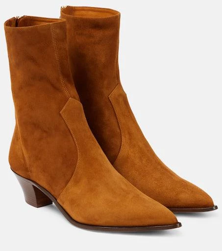 Aquazzura Brunswick suede ankle boots 1