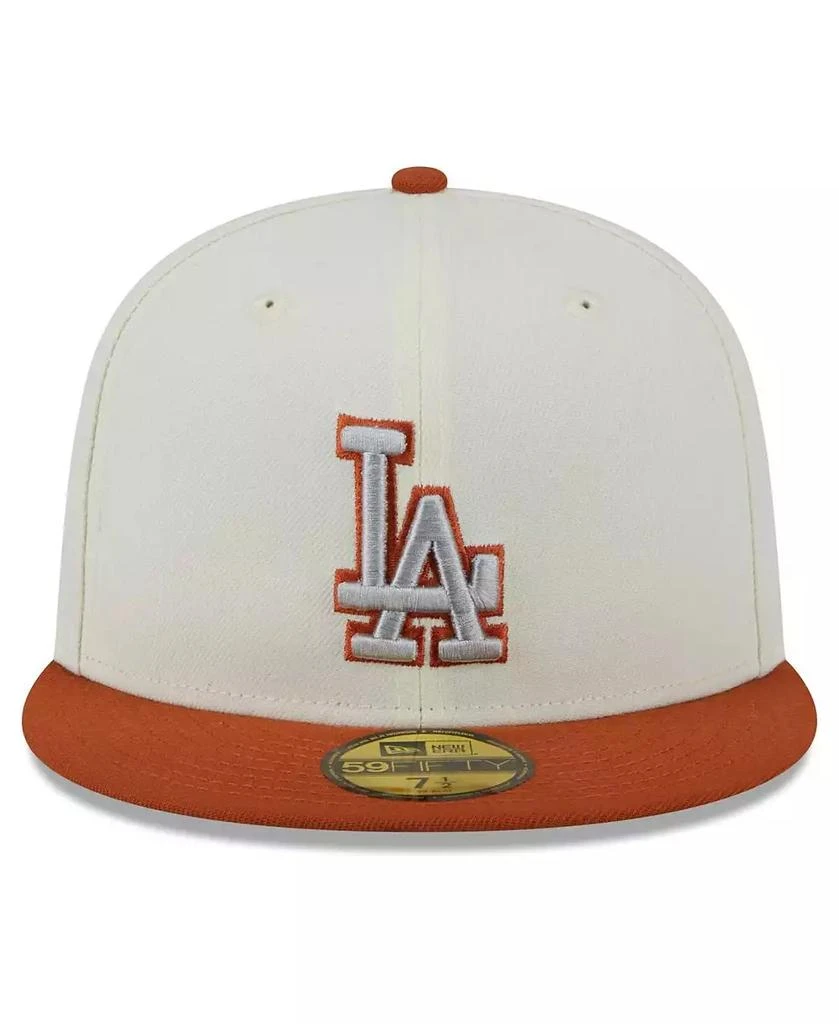 New Era Men's Cream, Orange Los Angeles Dodgers 59FIFTY Fitted Hat 3