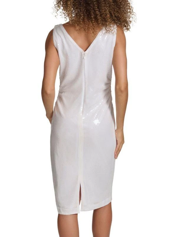 Kensie Sequin Cowlneck Midi Dress 2
