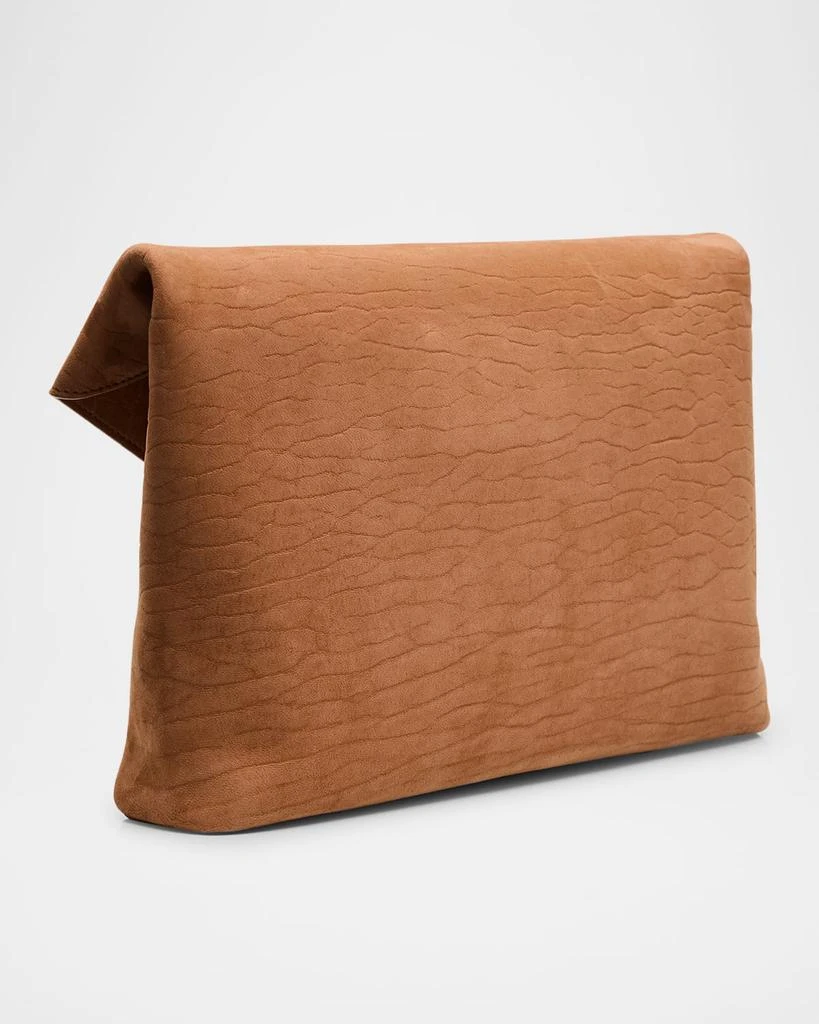 Yves Saint Laurent Large YSL Envelope Pouch Clutch Bag in Pebbled Leather 3