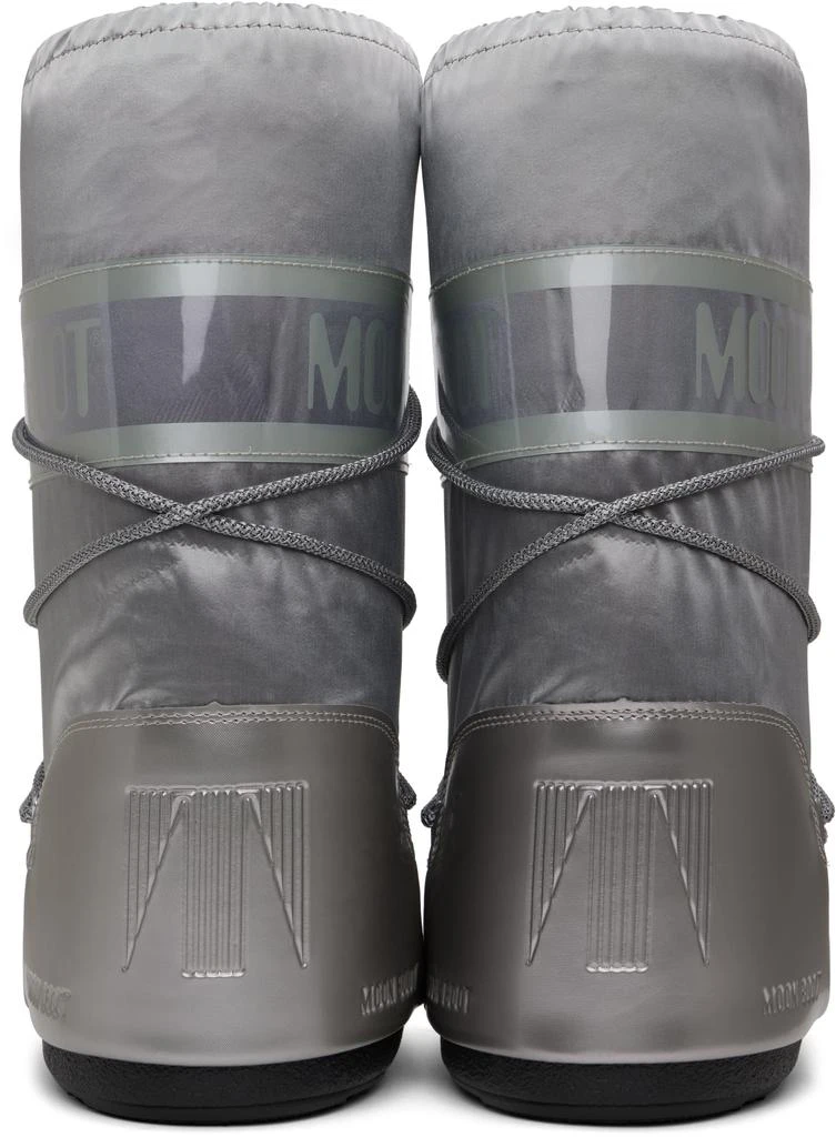 Moon Boot Silver Icon Glance Satin Boots 2