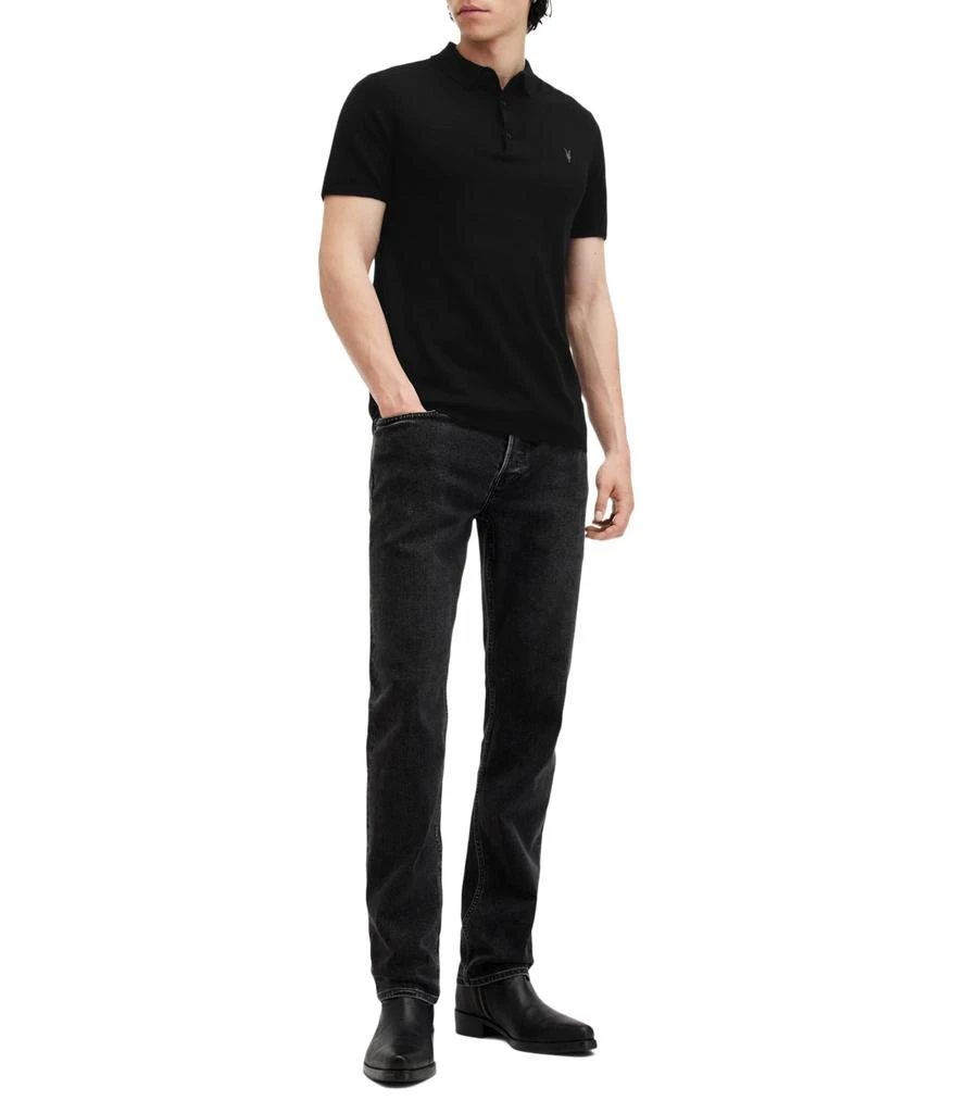 ALL SAINTS Mode Merino Short Sleeve Polo 4