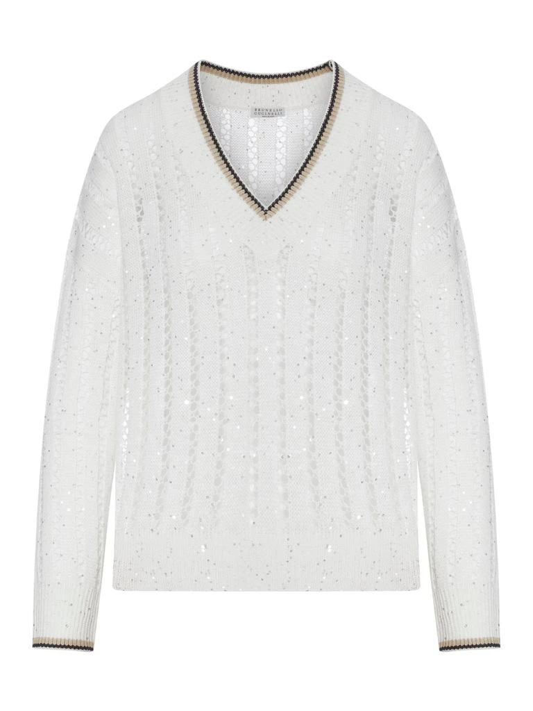 Brunello Cucinelli SWEATER WITH SEQUINS 1