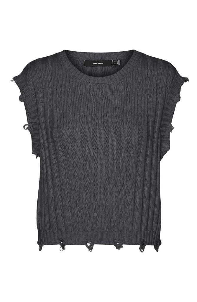 VERO MODA Danna Distressed Sleeveless Sweater 1