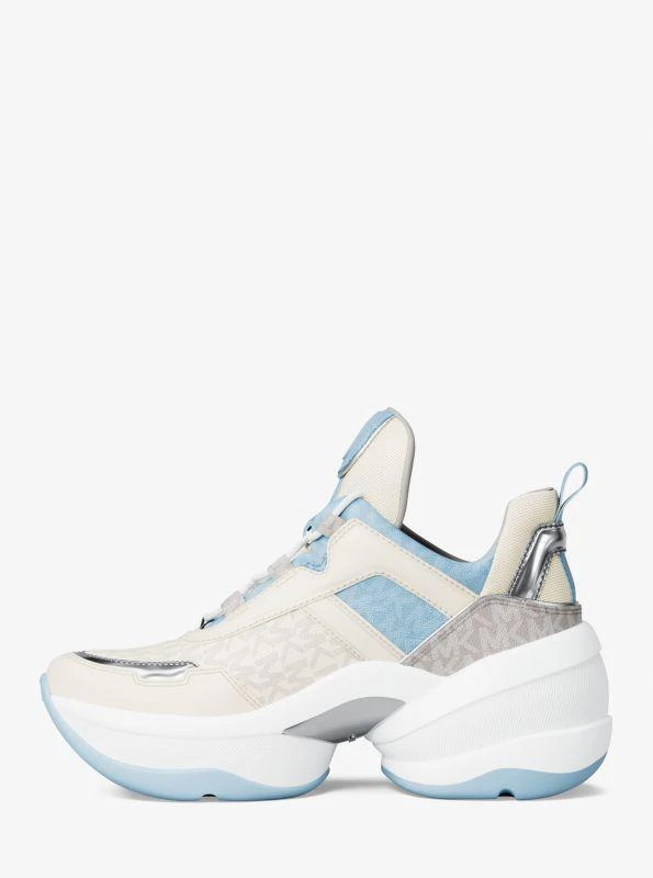 Michael Kors Olympia Mixed-Media Trainer 3