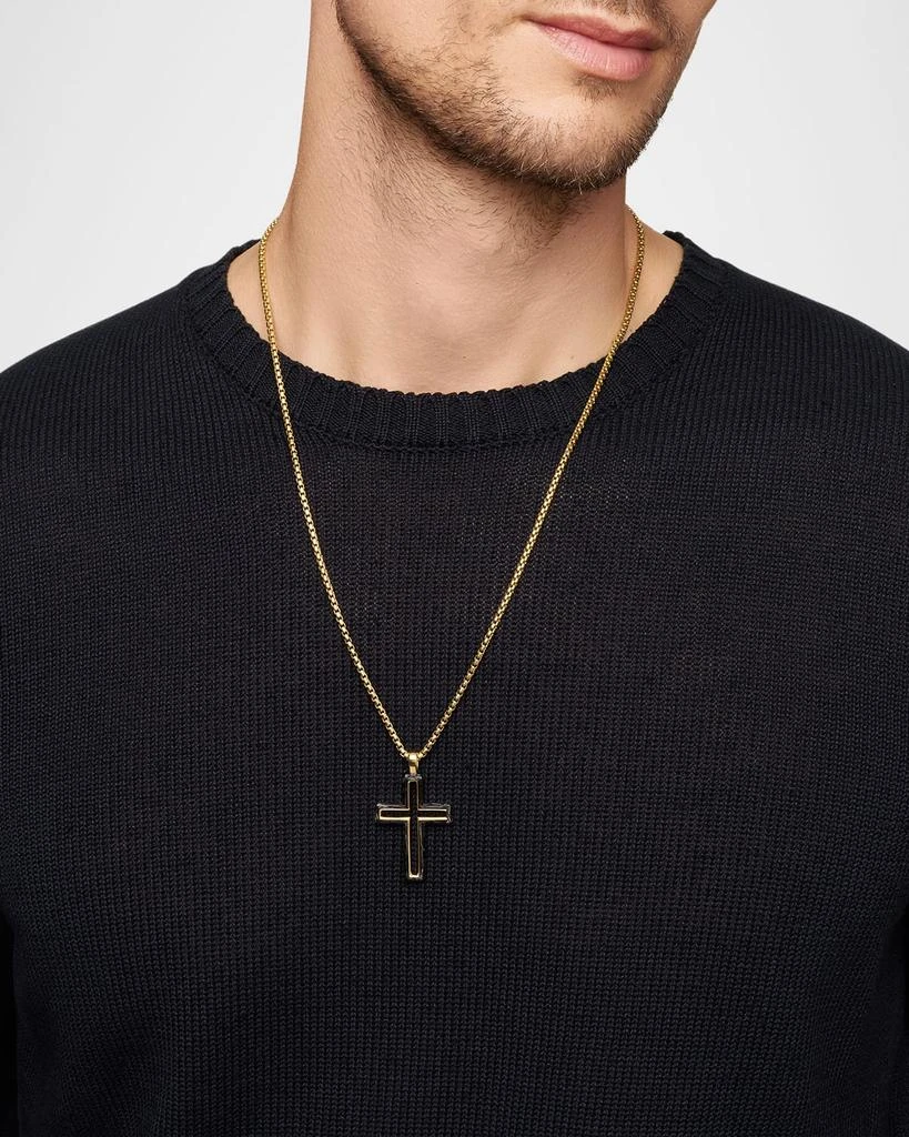 David Yurman Men
s Forged Carbon Cross Pendant in 18K Gold, 37mm 6
