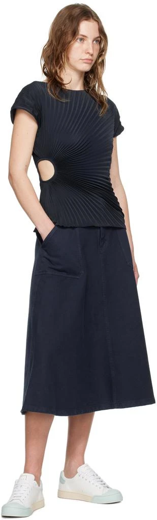 Kenzo Navy Kenzo Paris Sun-Ray Pleats T-Shirt 4