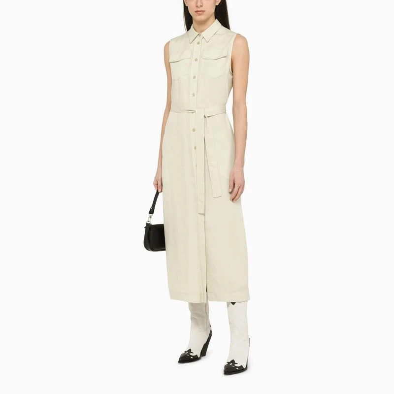 Calvin Klein MIDI IVORY CHEMISIER DRESS 2