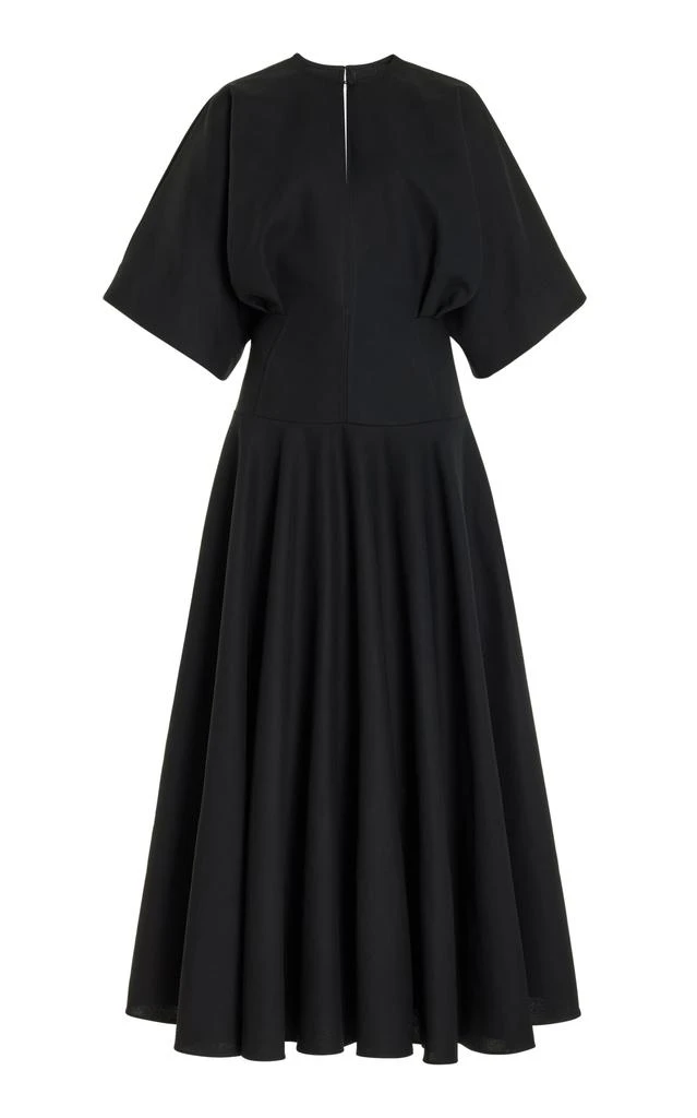 Brandon Maxwell Brandon Maxwell - The Darcy Kimono-Sleeve Cotton Poplin Maxi Dress - Black - US 0 - Moda Operandi 1