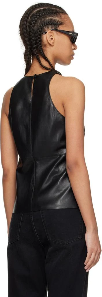 Nanushka Black Teza Faux-Leather Tank Top 3