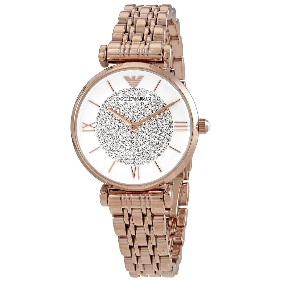 Emporio Armani Glitz Quartz Crystal Pave Dial Ladies Watch AR11244 1