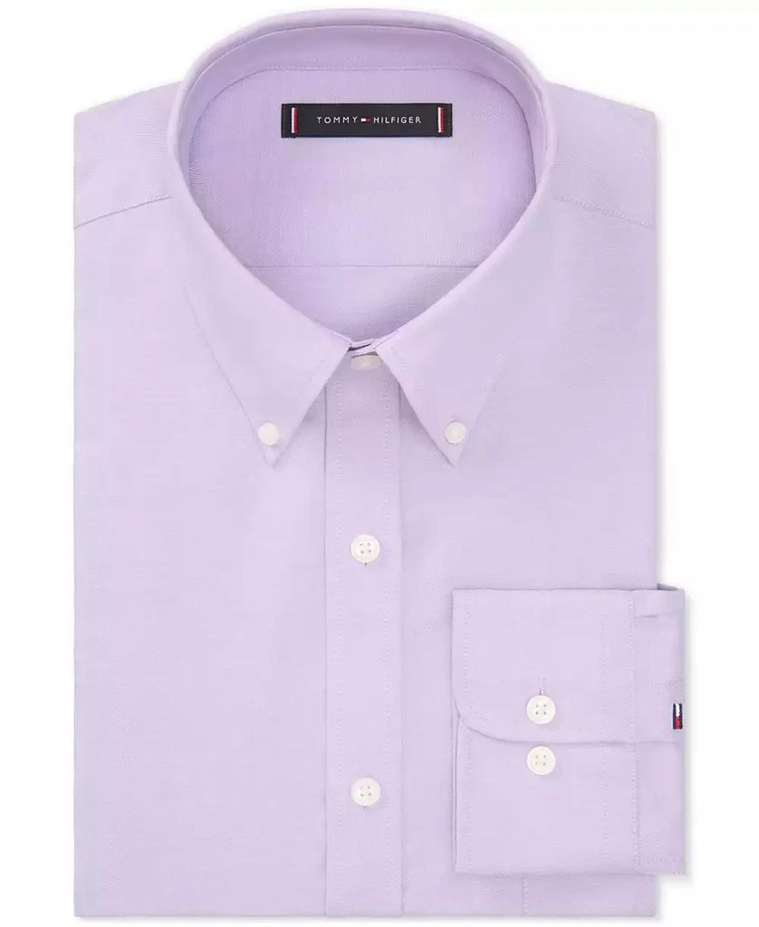 tommy hilfiger flex classic fit dress shirt Tommy Hilfiger Men's Th Flex Essentials Wrinkle Free Stretch Regular-Fit Dress Shirt - Blue