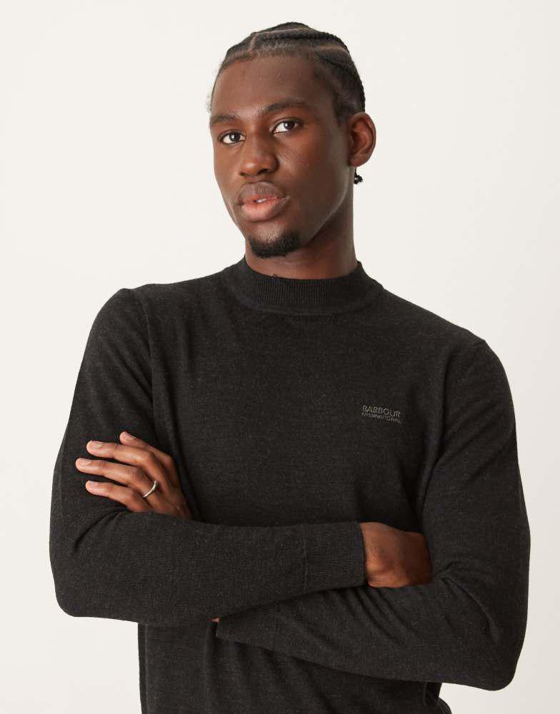 Barbour Barbour International merlin turtle neck jumper in black