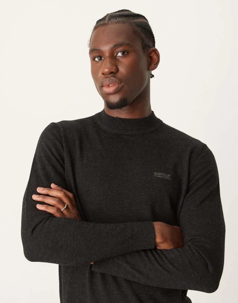 Barbour Barbour International merlin turtle neck jumper in black 1