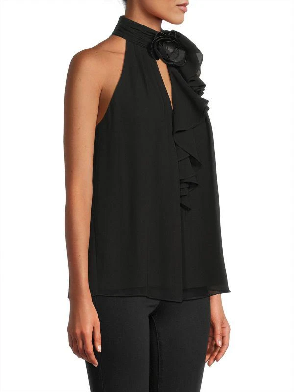 UNGARO Shilo Floral Sleeveless Blouse 3