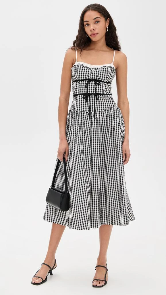 For Love & Lemons Georgia Gingham Midi Dress 4