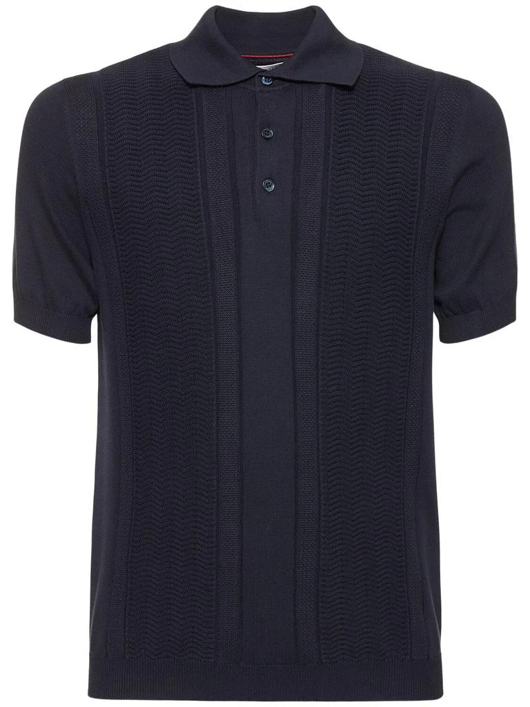 Brunello Cucinelli Cotton Chevron Polo 1